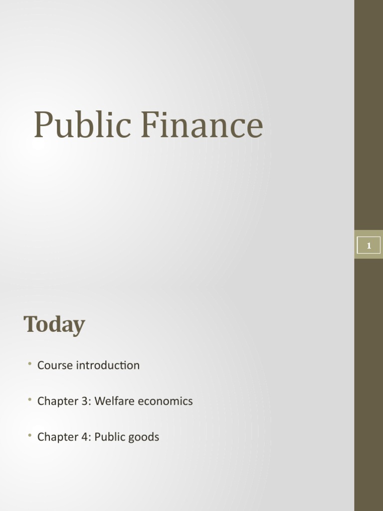 Public Finance All Lectures | PDF | Welfare Economics | Pareto Efficiency