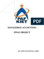 Managerial Accounting - Final Project - Yahya Patanwala.12028