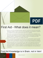 Sewa Project - PPT On The Topic First Aid