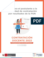 Guía Del Postulante a La Modalidad de Contratación Por Resultados de La PUN