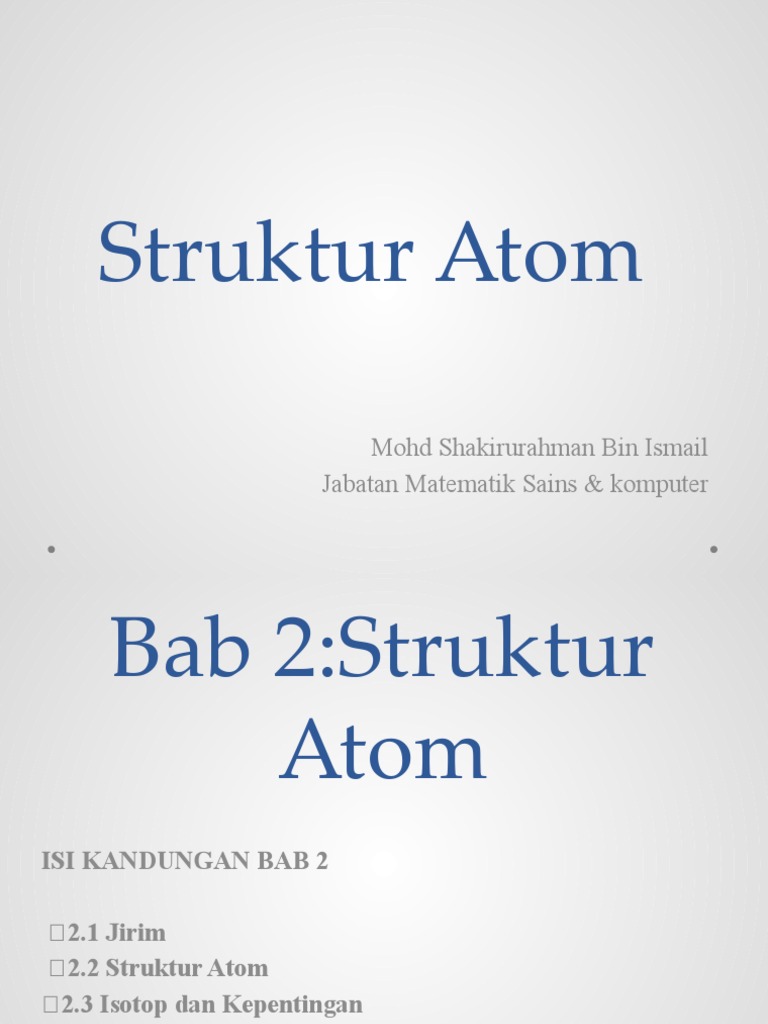Struktur Atom | PDF