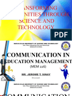 SINAY Jerome T. MEM226 Communication For Job Satisfaction