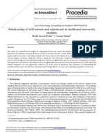 Stefani_Relationship of self-esteem and adjustment in traditional university