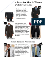 Professional dress guidelines for interviews and work