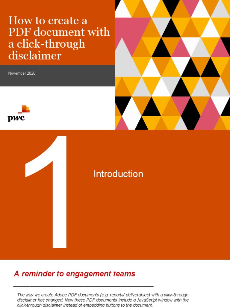 Creating a pdf document with a clickthrough disclaimer pdf java