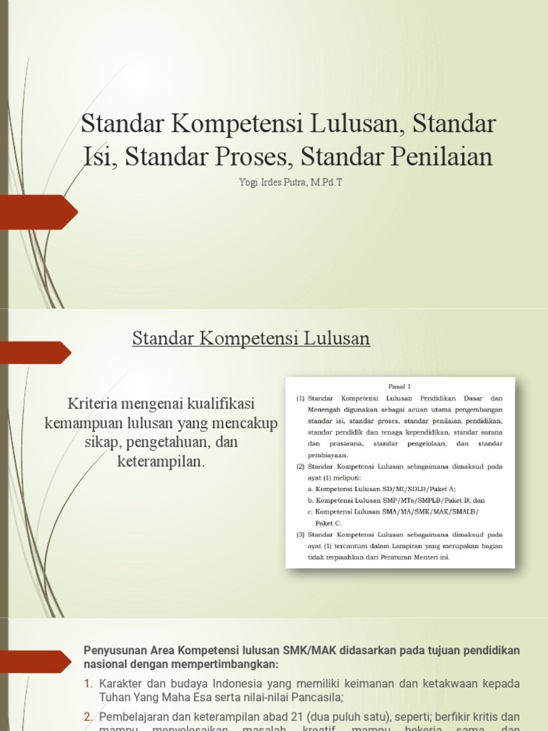 Standar Kompetensi Lulusan SMK/MAK | PDF | Karier & Perkembangan