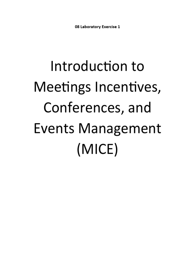 08 Laboratory Exercise 1 (MICE) | PDF
