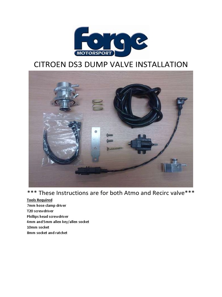 Citroen DS3 Dump Valve Install Guide | PDF | Computers | Technology ...