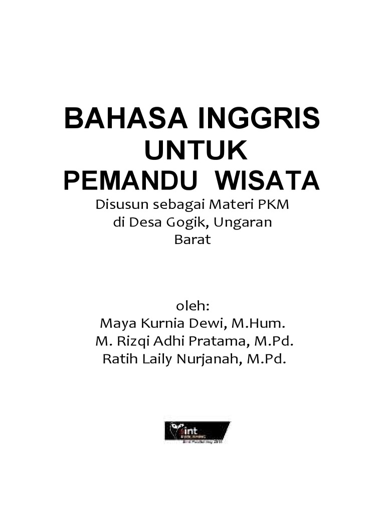 Buku Saku Pemandu Wisata Pdf