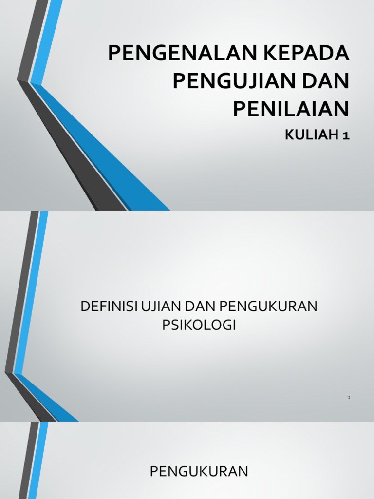 Kuliah 1 - Upp - Pengenalan Kepada Pengujian Dan Penilaian | PDF