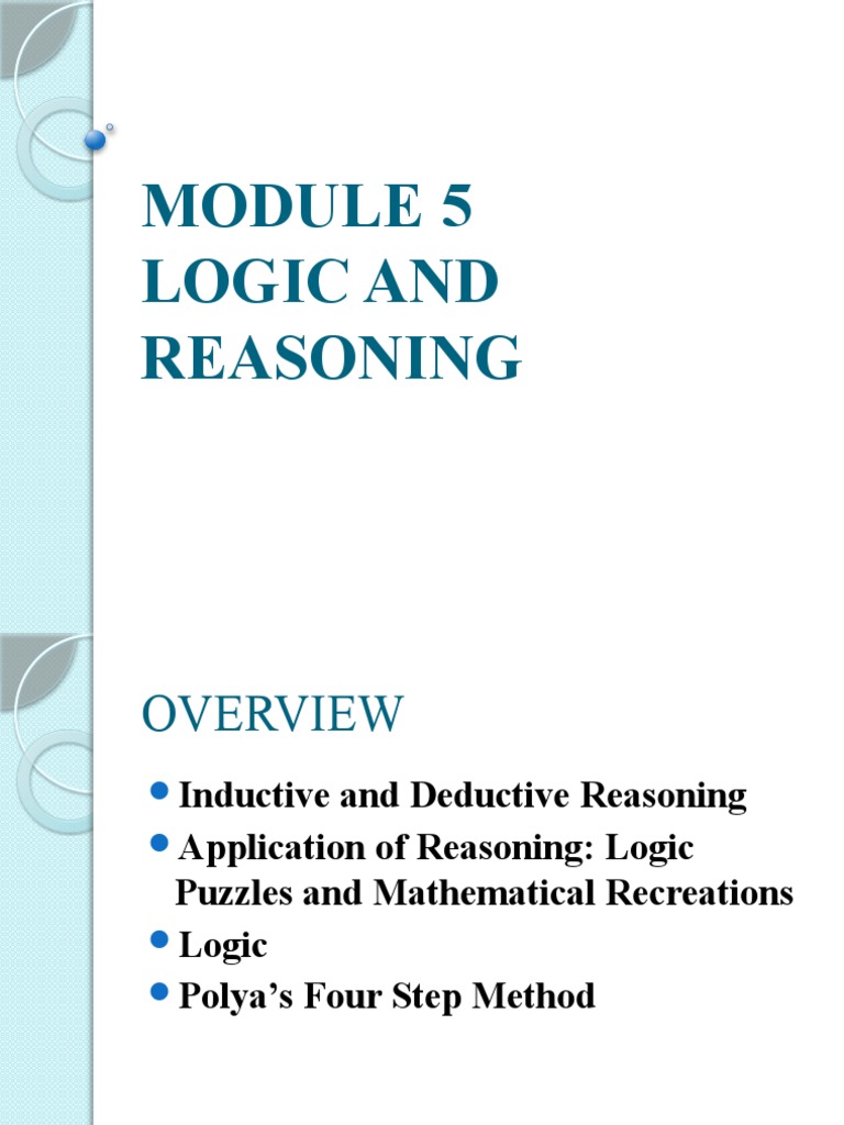 04.1 - Inductive and Deductive Reasoning MOD | PDF | Inductive ...