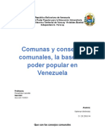 Comunas y Consejos Comunales, La Base Del Poder Popular en Venezuela