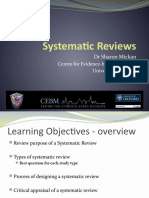 CEBM Systematic Reviews April 2013
