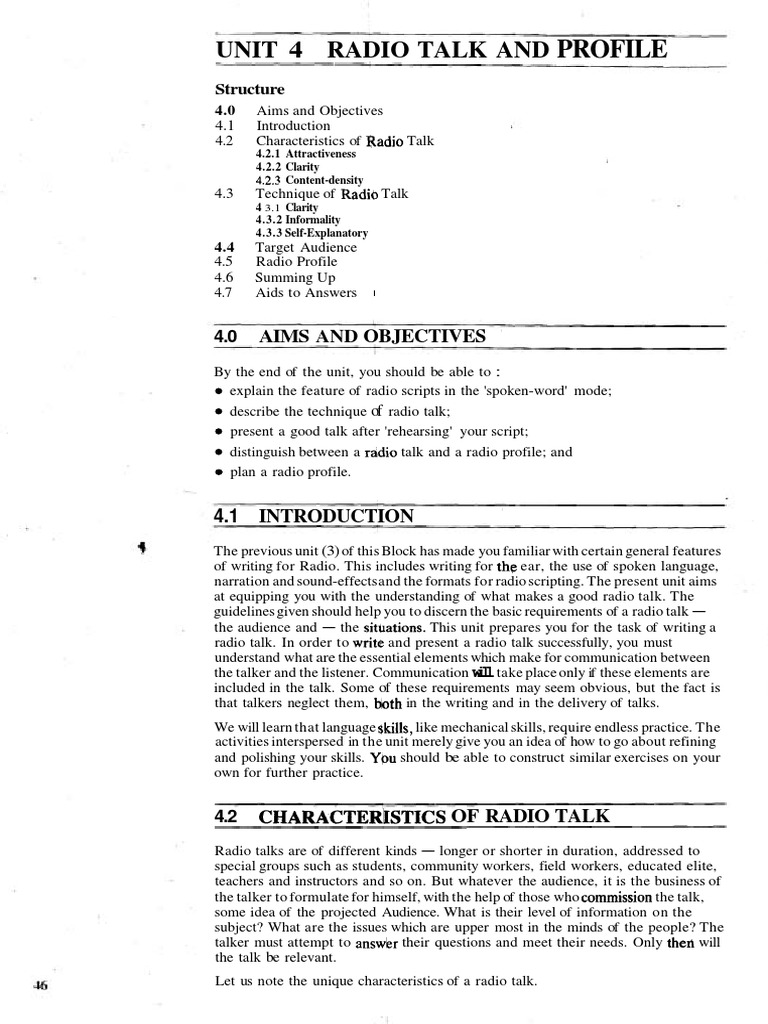 Radio Talk PDF Attention Sentence (Linguistics)