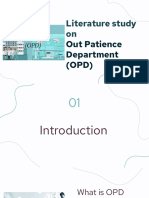 Literature study on Outpatient Department (OPD) user flow and services