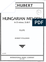 Schubert Franz - D817 - Hungarian Melody en Ré Mineur