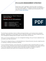 How To Develop A Clock Management Strategy