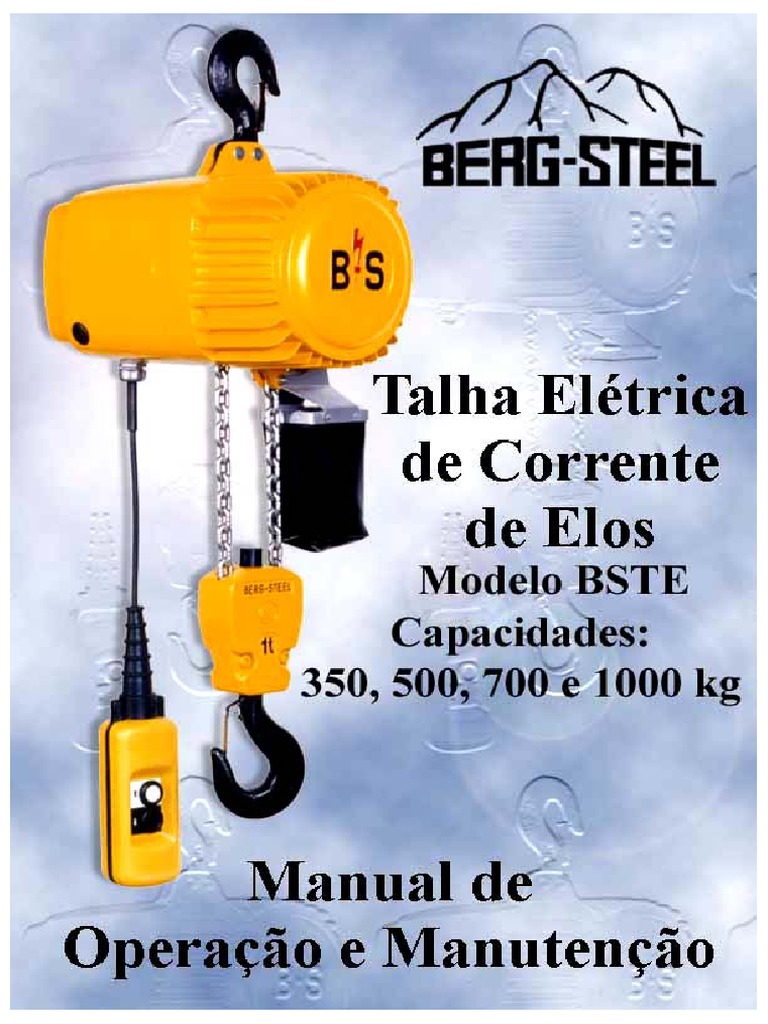 Talha elétrica BSTE | PDF | Freio | Vestir-se