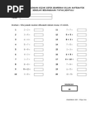 Teka Silang Kata Matematik (Jawapan)