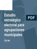Estudio Estratégico Electoral para Agrupaciones Municipales - Encuestas Electorales