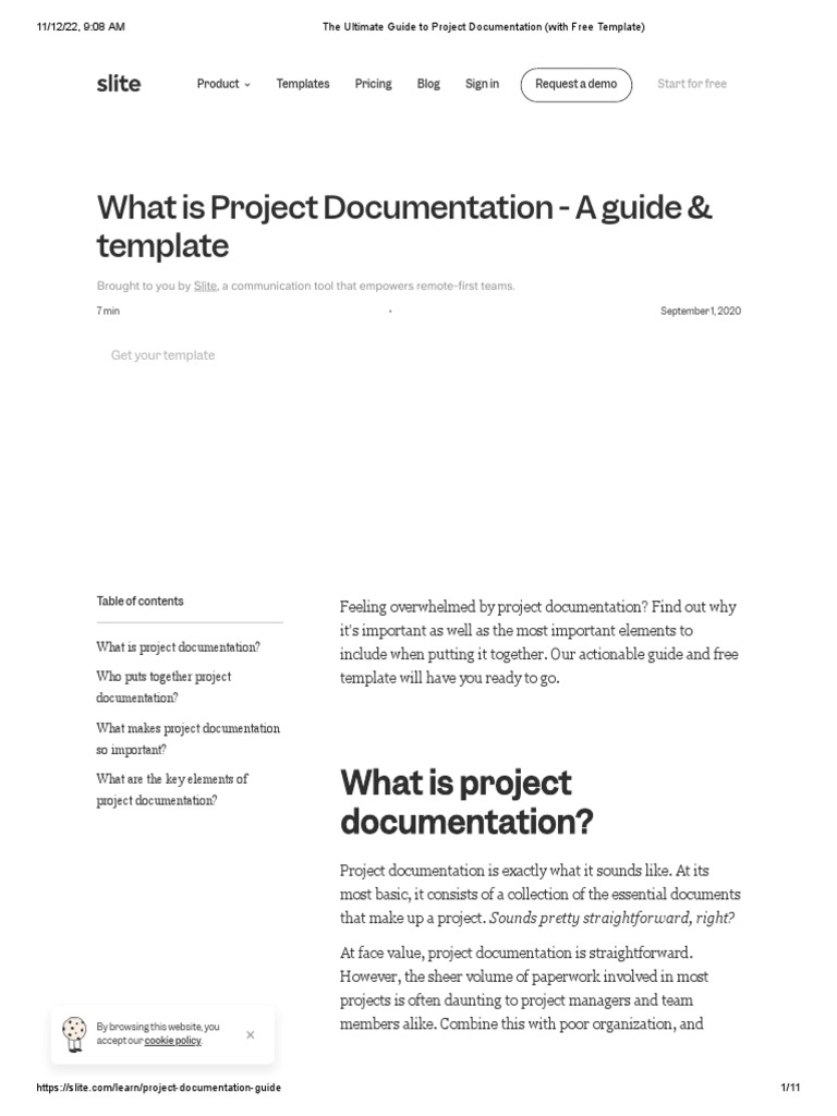 The Ultimate Guide To Project Documentation (With Free Template) | PDF ...