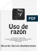 Uso de Razon - El Arte de Razonar, Persuadir, Refutar - Ricardo Garcia Damborenea