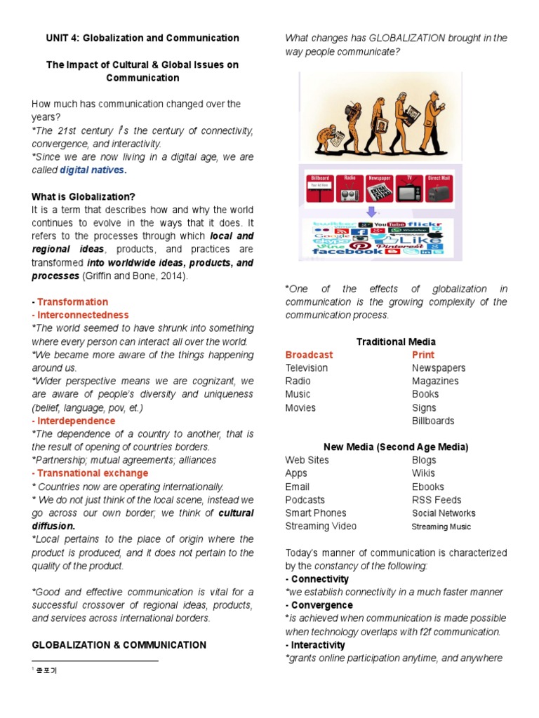 The Impact of Cultural Global Issues on Communication | PDF ...