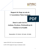 Rapport de Stage DU Autisme