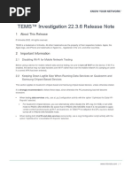 Tems Investigation Release Note