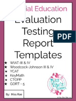 EditableSpecialEducationEvaluationReportTemplatesWIATCTOPPGORTWJ 1