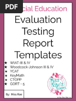 Special Education Assessment Tools List | PDF | Wechsler Adult ...