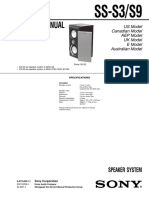 Sony Front Speaker SS-S9.Service