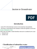 Introduction to Groundwater Aquifers