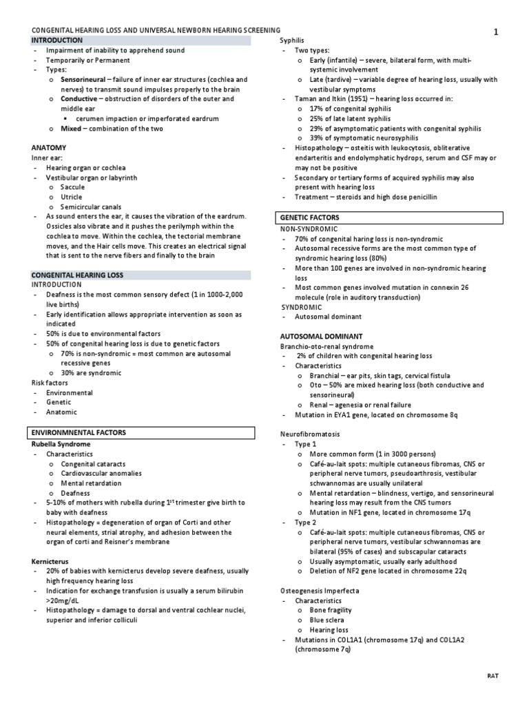 Hearing Loss Pdf Hearing Loss Ear