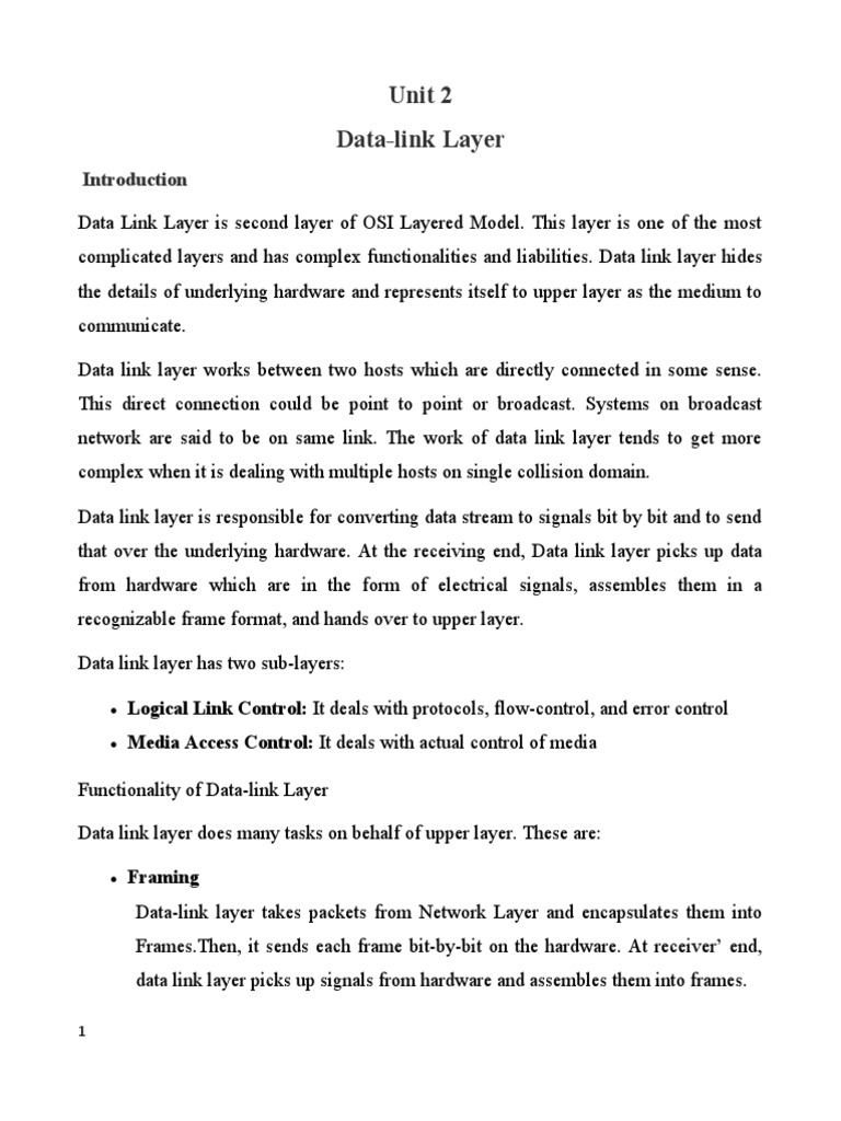 Cns Unit2 PDF Error Detection And Correction Osi Model