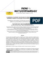 Contribuições de Atividades Experimentais Investigativas para Desenvolver Habilidades Científicas em Um Grupo de Licenciandos de Física e Química