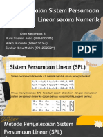 Penyelesaian Sistem Persamaan Linear Secara Numerik