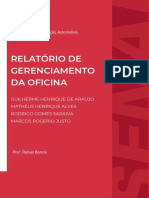 Relatório de Gerenciamento Da Oficina