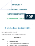 7 - Méthode de GAUSS-SEIDEL