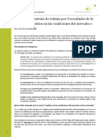 2016 05 T Rmino de Contrato de Trabajo Por Necesidades de La Empresa y Cambios en Las Condiciones Del Mercado o de La Econom A