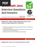 Selenium Java Interview Questions and Answers - Part 3