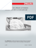 Instrucțiuni de Utilizare Și Instalare Uscător de Rufe Cu Evacuare Aer