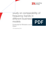 Study On Comparability of Frequency Bands in Different Business Models
