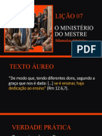 LIÇÃO 10 - Ministério Do Mestre