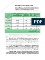 COMO REALIZAR O CÁLCULO DE CUSTO REAL - passo a passo