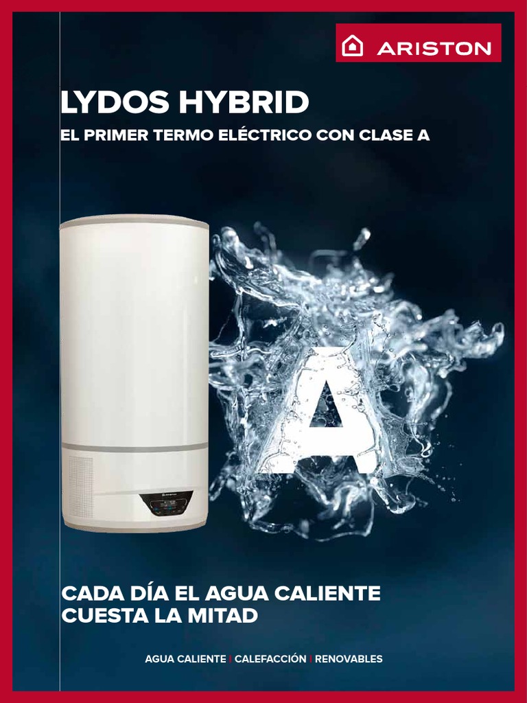 Termo eléctrico, Ariston, Lydos Wifi 80 litros + Soporte de pared Instafix,  Clase Energetica B