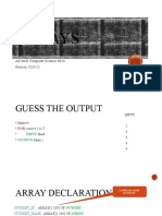 10.2 - Arrays (1D and 2D)