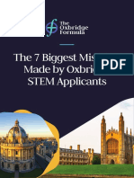 The 7 Biggest Mistakes Made by Oxbridge STEM Applicants
