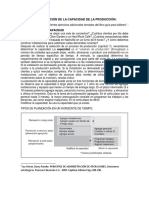 Taller de Planeación de La Capacidad de La Producción